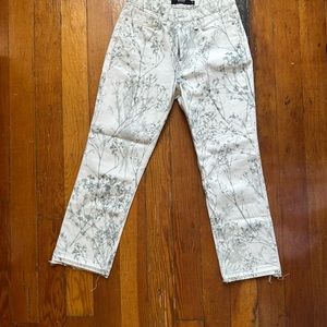 Hudson pattern denim pants